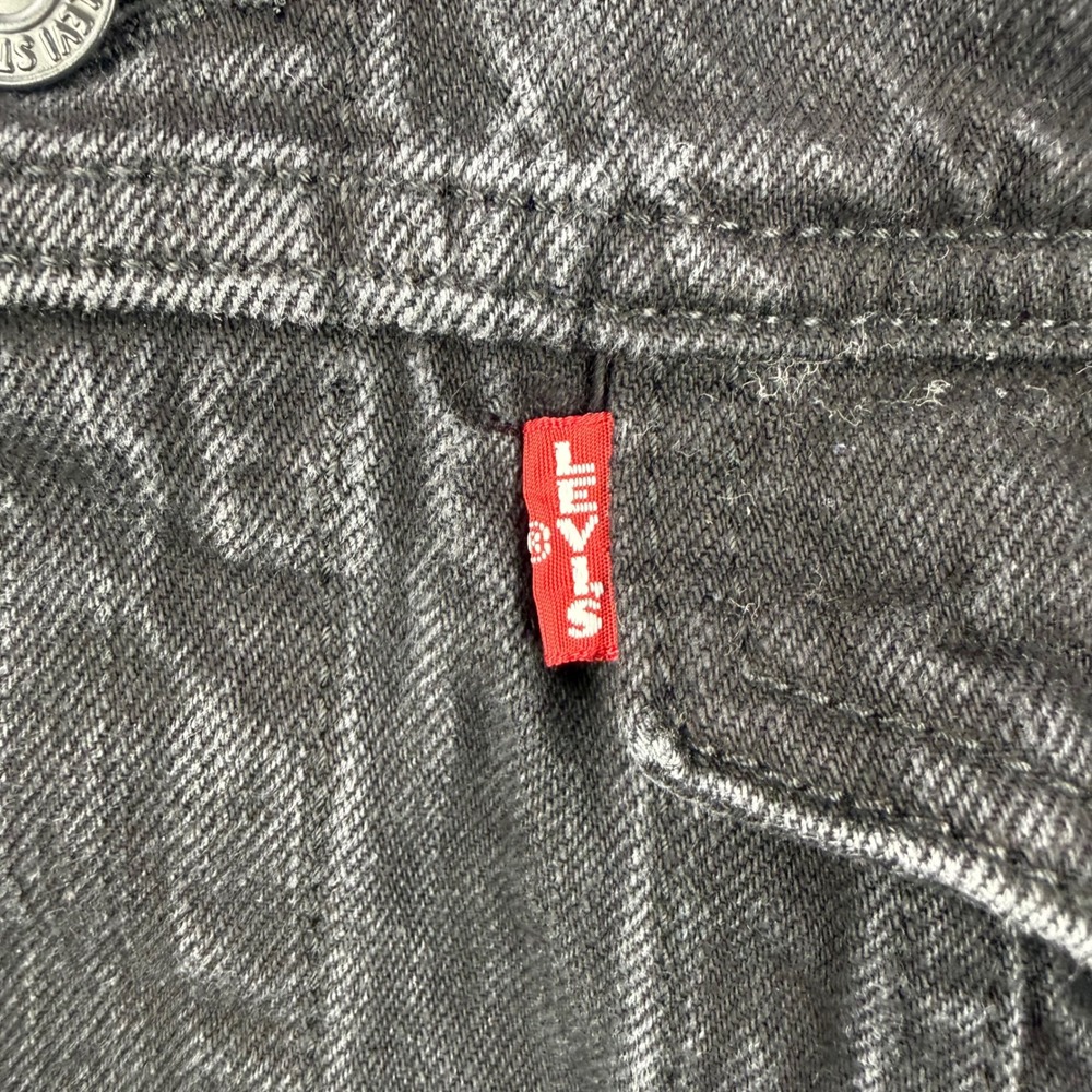 Levis Premium Vest Mens Large Black Trucker Big E Sleeveless Type 3 Jacket - Picture 3 of 10